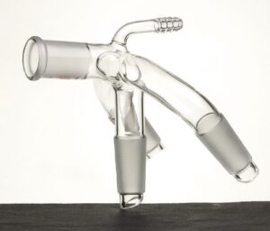 Distillation, receiver, tube style, with side hose connection