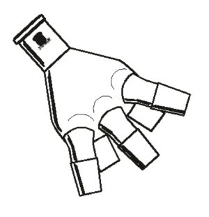 Distillation, receiver F94, 5-receivers with inner joints, Bredt