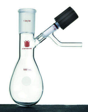 Schlenk flask F90H, modified, vacuum valve