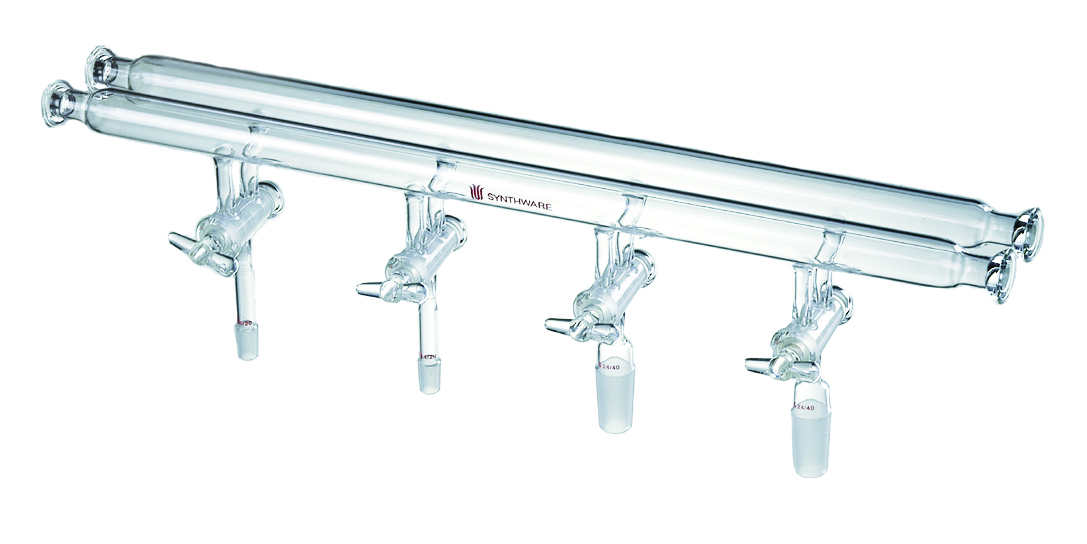 Manifold M15, hollow glass stopcocks, double