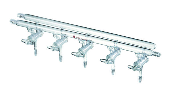 Manifold M42, hollow glass stopcocks, double