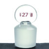 Synthware ＃13 Stopper, glass, solid, flask length, penny-head (S280013)