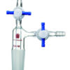 Synthware Adapter A12, stopcock PTFE, both tube lockable