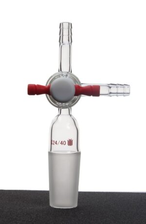 Synthware Adapter A68, stopcock PTFE, ''T''-bore, 90°, flushing