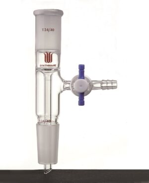 Synthware Adapter A74, vacuum receiver, inlet with hose connection and PTFE stopcock