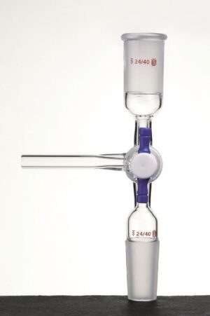Synthware Adapter A76, stopcock PTFE, "T"-bore, flushing