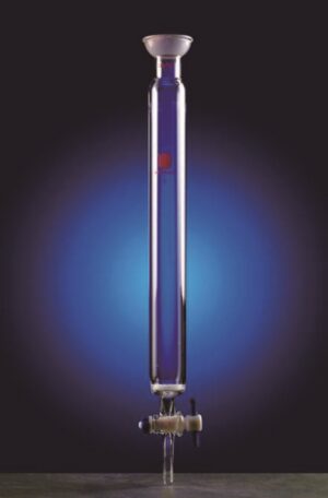 Synthware Chromatography, column C19C, spherical joint, heavy wall design, fritted disc