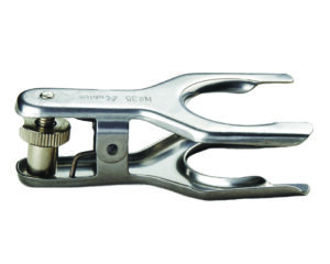 Synthware Clamp, pinch, 18/9 spherical joint or #9 O-ring joint, stainless steel (CC0018)