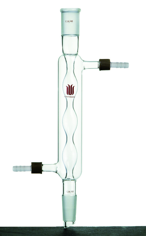 Allihn condenser with removable hose connections