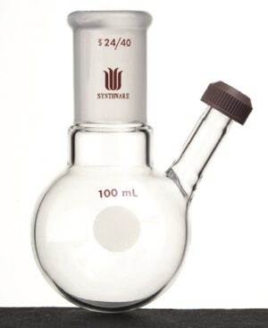 Synthware Flask F14, 1-neck, round bottom, threaded inlet