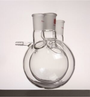 Synthware Flask F20, 3-neck, round bottom, vertical, full-jacket
