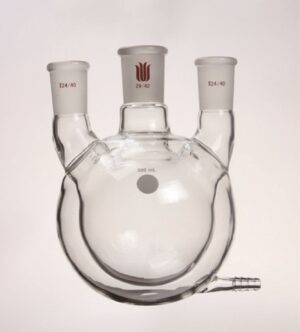 Synthware Flask F20, 3-neck, round bottom, vertical, full-jacket