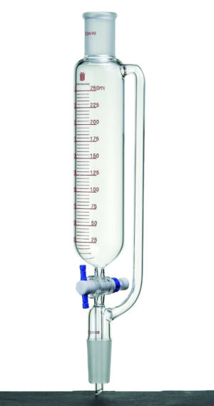 Synthware Funnel F61, pressure equalizing, PTFE metering stopcock