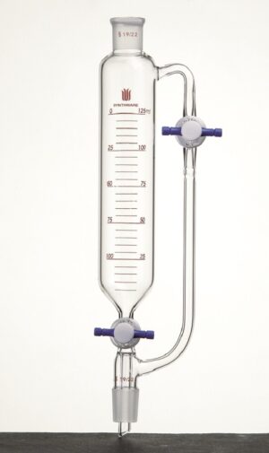 Synthware Funnel F67, pressure equalizing, two PTFE stopcocks