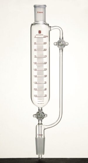 Synthware Funnel F67G, pressure equalizing, two glass stopcocks