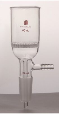 Synthware Funnel F96, Buchner, inner joint with vacuum receiver, perforated glass plate