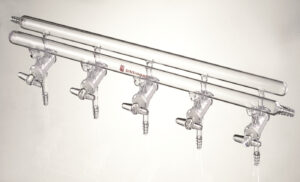 Synthware Manifold M24, vacuum solid glass stopcocks, double