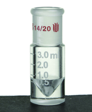 Synthware Microscale, conical reaction vial, 14/23, graduated (FT-387)
