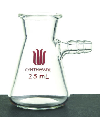 Synthware Microscale, flask F15m, Erlenmeyer, hose connection