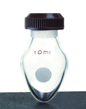 Synthware Microscale, flask F32m, 1-neck, pear shape, threaded