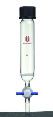 Synthware Peptide synthesis vessel P12, solid phase, PTFE stopcock