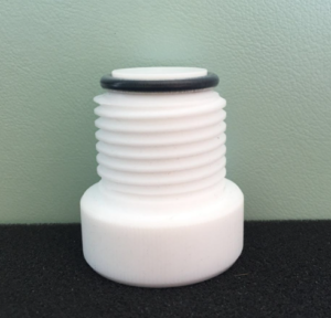Synthware PTFE bushing B10F, 25mm GL thread, with PTFE-coated O-ring (B100025F)