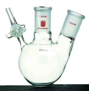 Synthware Schlenk flask F16, reaction, glass stopcock, two-neck