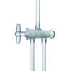 Synthware Stopcock, glass, hollow plug, double oblique, vacuum (S351656)