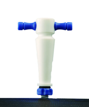 Synthware Stopcock plug, bore 4mm, 1:5 PTFE, double oblique bore (S211444)
