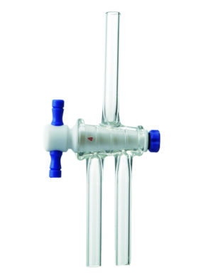 Synthware Stopcock S17, 1:5 PTFE, double oblique bore