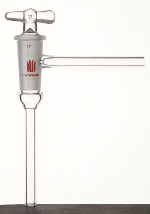Synthware Stopcock S71, glass, hollow plug, vacuum, 90°